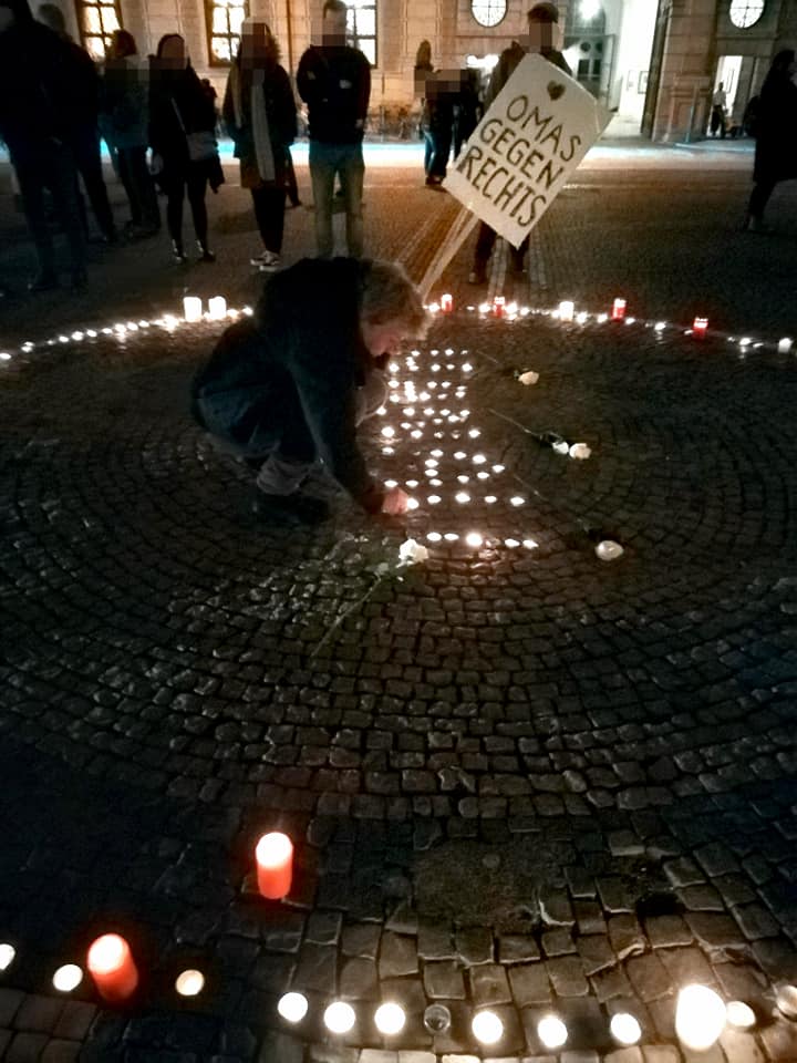 Mahnwache für #Hanau in München am 20.2.2020