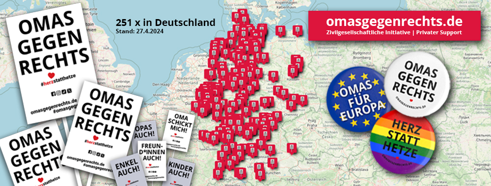 OMAS GEGEN RECHTS aktiv - 251 x in Deutschland - #omasgegenrechts