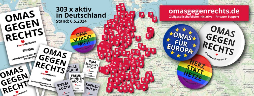 OMAS GEGEN RECHTS aktiv – 303 x in Deutschland – #omasgegenrechts